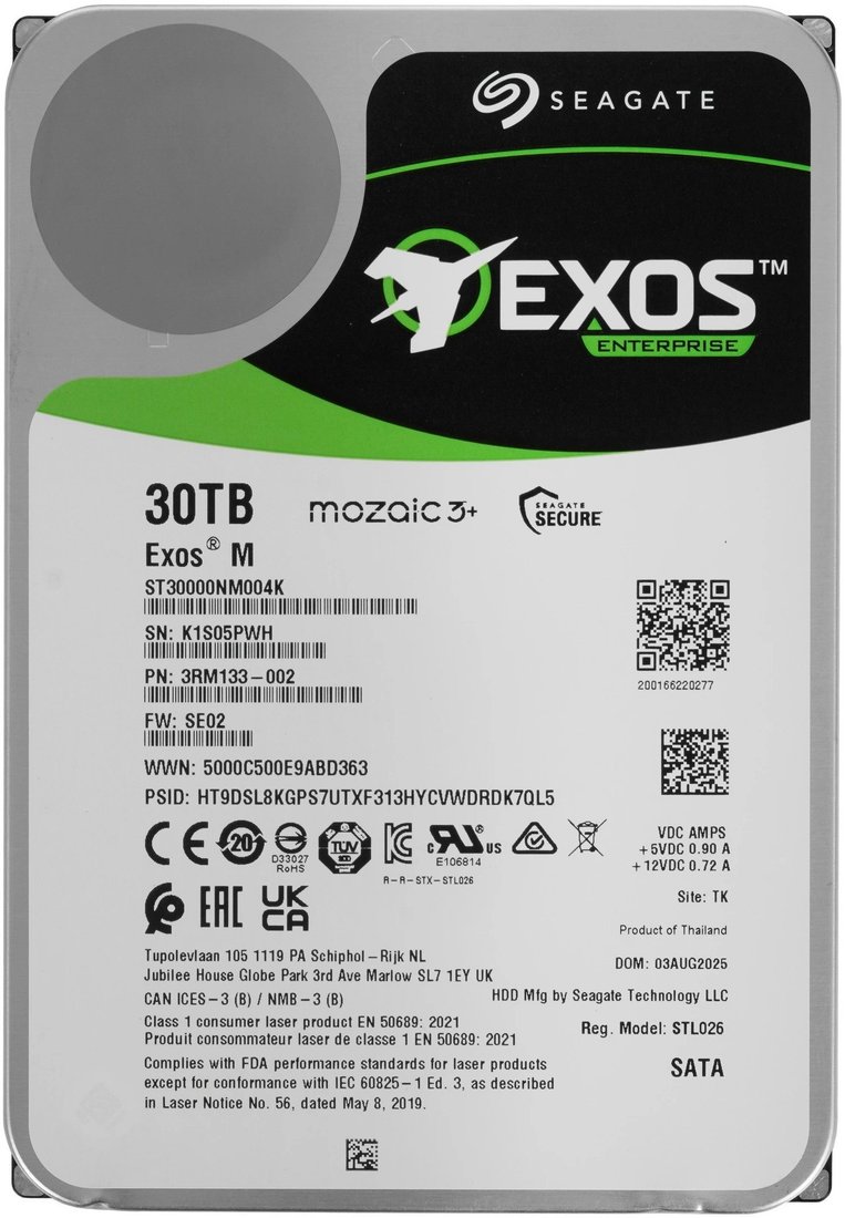 Жесткий диск Seagate Exos M 30TB ST30000NM004K