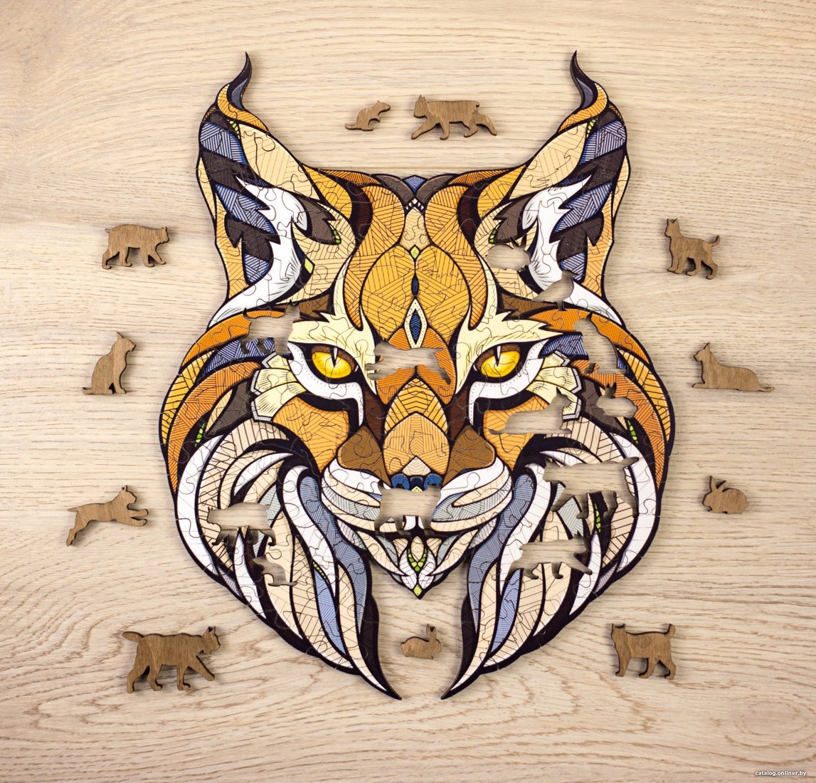 Пазл Eco-Wood-Art Рысь в деревянной упаковке