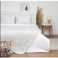 Плед Этель Сердечки 10359404 (150x200, серый/белый)