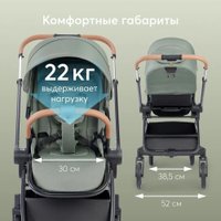 Коляска прогулочная «книга» Happy Baby Celine с перекидной ручкой (dark olive)