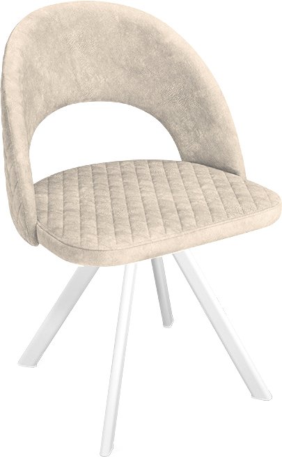 

Стул Трия Гэтсби К2 (белый матовый/микровелюр Wellmart Dark Beige)