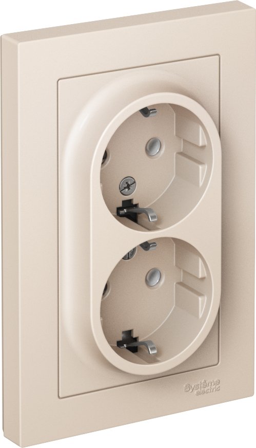 

Розетка Systeme Electric AtlasDesign ATN000224 (бежевый)