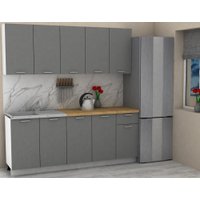 Готовая кухня ЭлиГард Lion 2.0 (дымчатый алмаз/дуб бунратти)