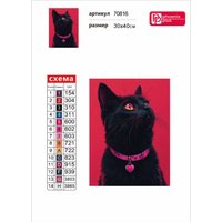 Алмазная мозаика  Феникс+ Черная кошка 70816