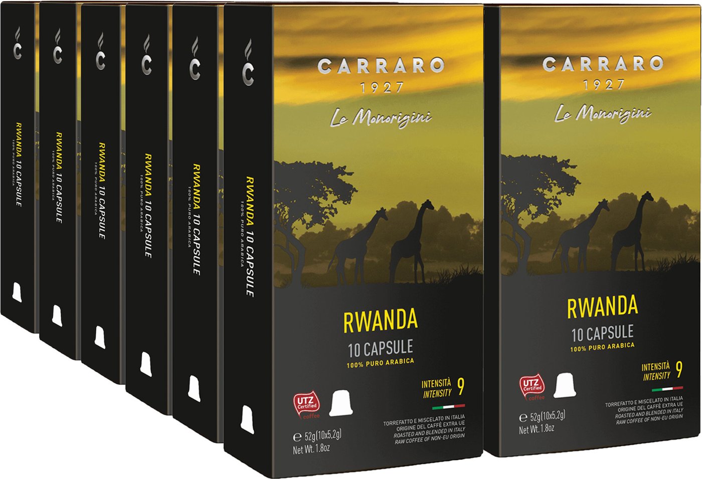 

Кофе в капсулах Carraro Rwanda Nespresso 120 шт