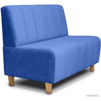 Диван Brioli Руди полоса двухместный (V15-голубой)