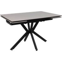 Кухонный стол Lepremo AV 2111 МДФ+керамика раздвижной 1200-1800x800 (серый матовый Carmen Light Grey/черный)