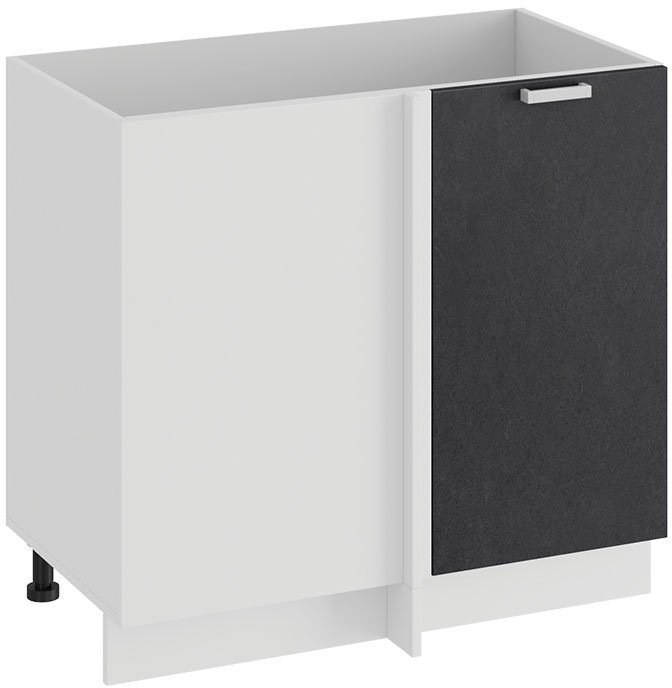 

Шкаф напольный Трия Гранита 1Н9У (белый/бетон графит)