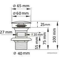 Донный клапан CeramaLux RD011
