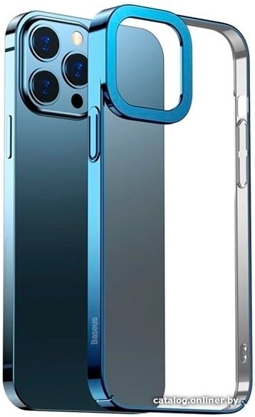 

Чехол для телефона Baseus Glitter для iPhone 13 Pro (голубой)