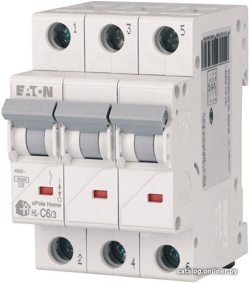 Выключатель автоматический Eaton HL-C63 3P 6A C 4.5кА 3M 194788
