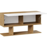 Шкаф распашной Трия Хилтон с полкой 1100 (дуб крафт золотой/белый матовый)