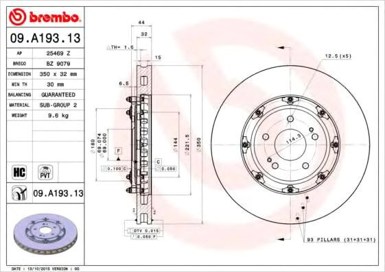 

Brembo 09A19313