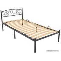 Кровать Князев Мебель Лилия ЛЛЯ.90.190.Ч/1 (черный муар)