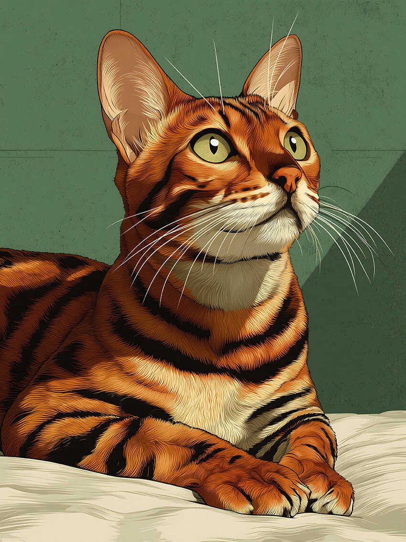 

Алмазная мозаика Феникс+ Бенгальский кот 71373