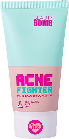 

Декоративная косметика для лица Beauty Bomb Acne Fighter Matte & Cover Foundation тон 03 (25мл)