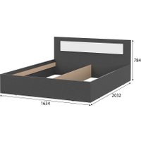 Кровать Mio Tesoro Дольче 160x200 (графит/белый) в Пинске