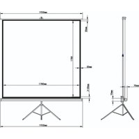 Проекционный экран BRAUBERG Tripod 1:1 (180x180) 236730