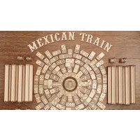 Сборная модель Eco-Wood-Art Геймсет домино Мексиканский поезд