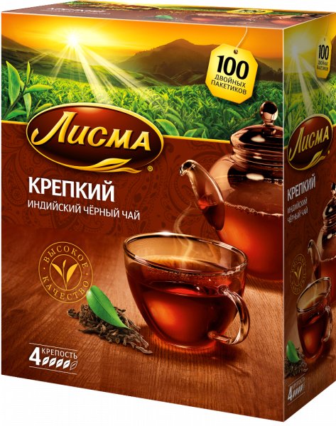 

Черный чай Лисма Крепкий 201943 100 шт