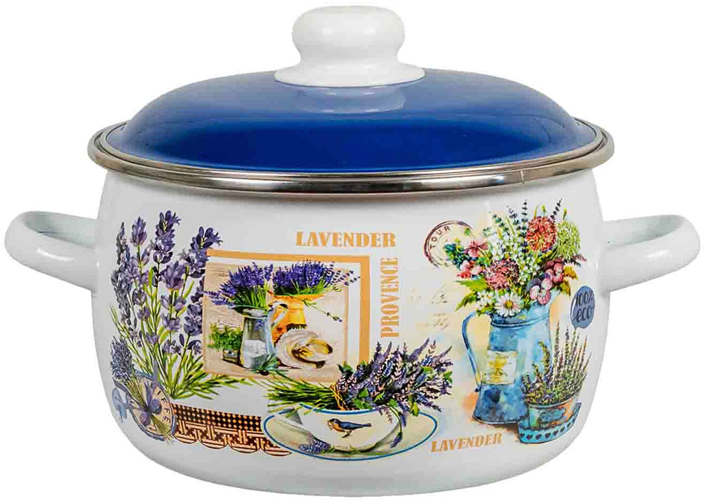 

Кастрюля СтальЭмаль Горная лаванда 6RС201М