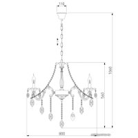 Подвесная люстра Евросвет Strotskis 10108/8 (Белый-Прозрачный хрусталь)