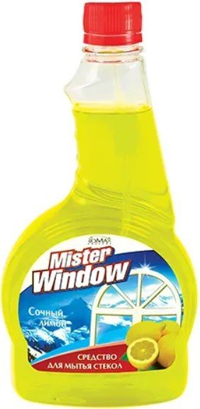 

Средство для стекла и зеркал Romax Mister Window Сочный лимон, сменный блок 500 мл