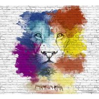 Фотообои ФабрикаФресок Лев и граффити 573270 (300x270)
