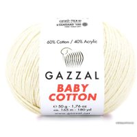 Пряжа для вязания Gazzal Baby cotton 3432 50 г 165 м (белый)