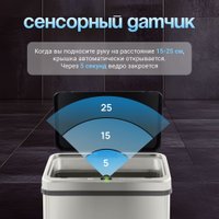 Мусорное ведро Tesler STB-50F (нержавеющая сталь)