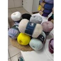 Пряжа для вязания KnitFashion Пух норки м103 50 г 350 м (желтый)