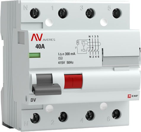 

Устройство защитного отключения EKF Averes rccb-4-40-300-ac-av