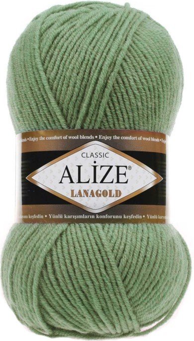 

Пряжа для вязания Alize Lanagold 180 (240 м, серебристая сосна)
