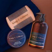 Подарочный набор Gillette King C бальзам для бороды 100 мл + средство для очищения лица 350 мл + расческа