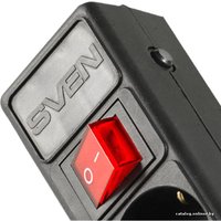 Сетевой фильтр SVEN Optima Base 5 розеток, черный, 5.1 м