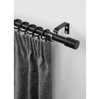 Карниз для штор Sundays Home Цилиндр Раздвижной 25/28мм 1-рядный (черный матовый, 2-3.6м) в Гомеле