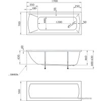 Ванна 1Марка Poseidon Modern 170x70