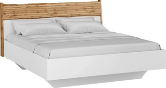 Кровать Involux 180x200 с подсветкой 262K001 (белый/дуб натюрель)