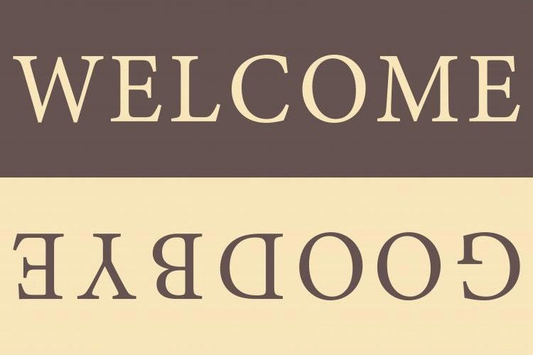 Придверный коврик Venera Home Welcome Goodbye ПВХ 60x90