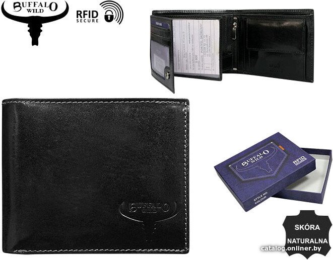 Портмоне Cedar Buffalo Wild N992-CVTB (черный)