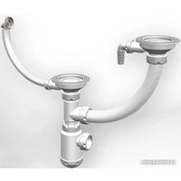 Сифон Санпласт Grand 3 1/2" с круглым переливом СН391-11-01P