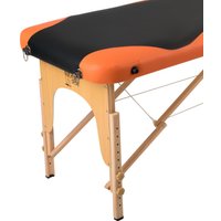 Массажный стол Atlas Sport складной 2-с 60 см деревянный (черно-оранжевый)