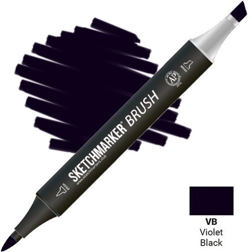 

Маркер художественный Sketchmarker Brush Двусторонний VB SMB-VB (фиолетовый/черный)