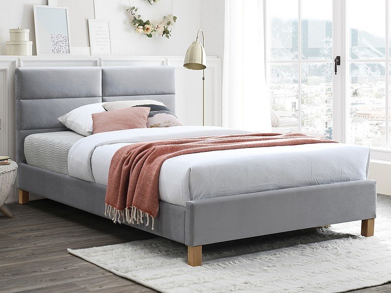 

Кровать Signal Sierra Velvet Bluvel 03 120х200 (светло-серый/дуб)