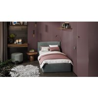 Кровать Трия Тейлор 90x190 (микровелюр Linea Grande 83/Connect 83 серый)
