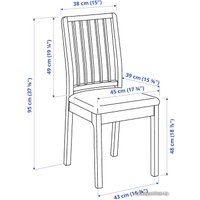 Обеденная группа Ikea Экедален/Экедален 292.394.40 (дуб/рамна светло-серый)