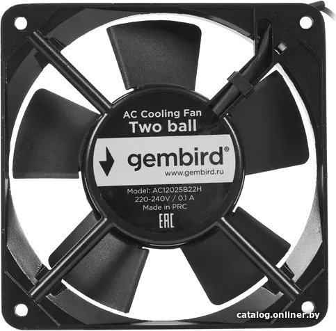 Вентилятор для корпуса Gembird AC12025B22H