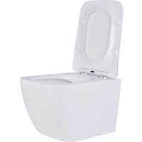 Унитаз подвесной Roxen Cube в комплекте с инсталляцией StounFix Dual Fresh 6 в 1 571468 (кнопка: белый глянец)