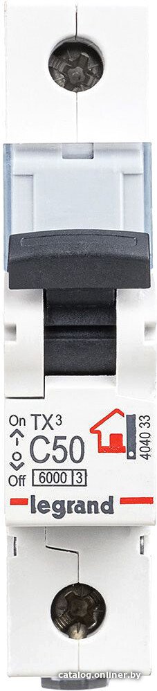 Выключатель автоматический Legrand TX3 1P C 50A 6кА 1M 404033