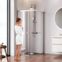 Душевой уголок AM.PM X-joy 90x90 W94G-403-9090-MT1K (серебристый/прозрачное стекло)